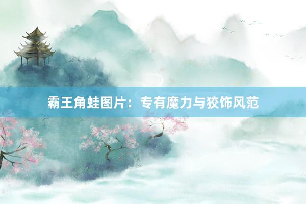 霸王角蛙图片:专有魔力与狡饰风范